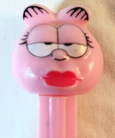 Pez Arlene the Pink Cat (from Garfield) Candy Dispenser Slovenia 1991 - TulipStuff