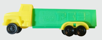 Pez Truck D Yellow Cab Green Trailer Candy Dispenser 1991 Slovenia - TulipStuff