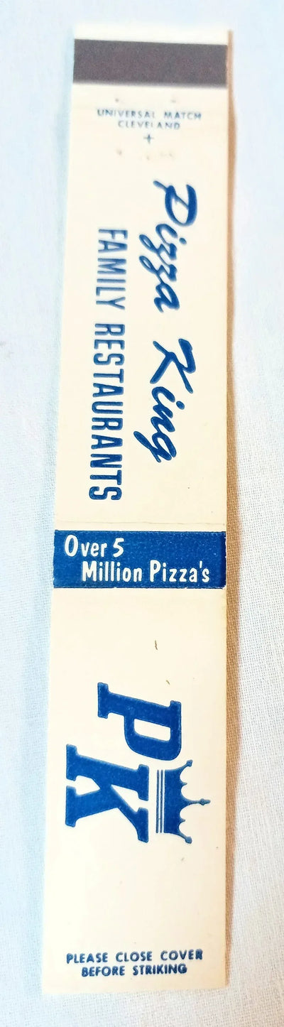 Pizza King Family Restaurants Berea Parma Ohio Matchbook Cover 1970's - TulipStuff