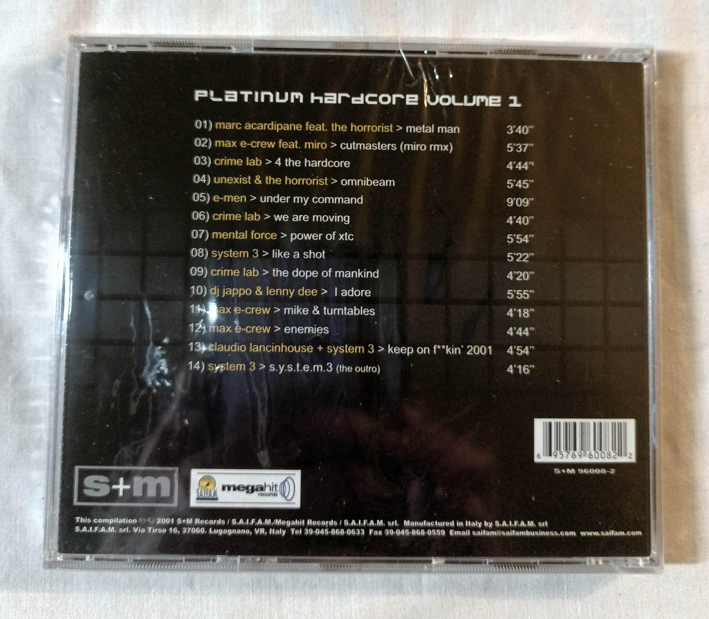 Platinum Hardcore Volume 1 Techno Gabber Comp Album CD 2001 - TulipStuff