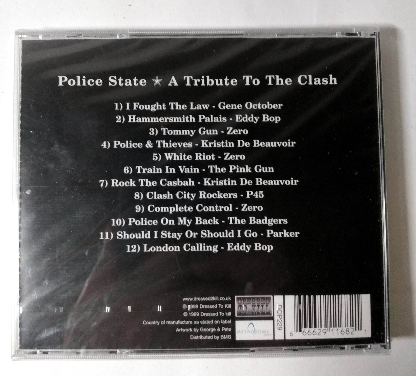 Police State - A Tribute To The Clash Album CD Dressed To Kill 1999 - TulipStuff