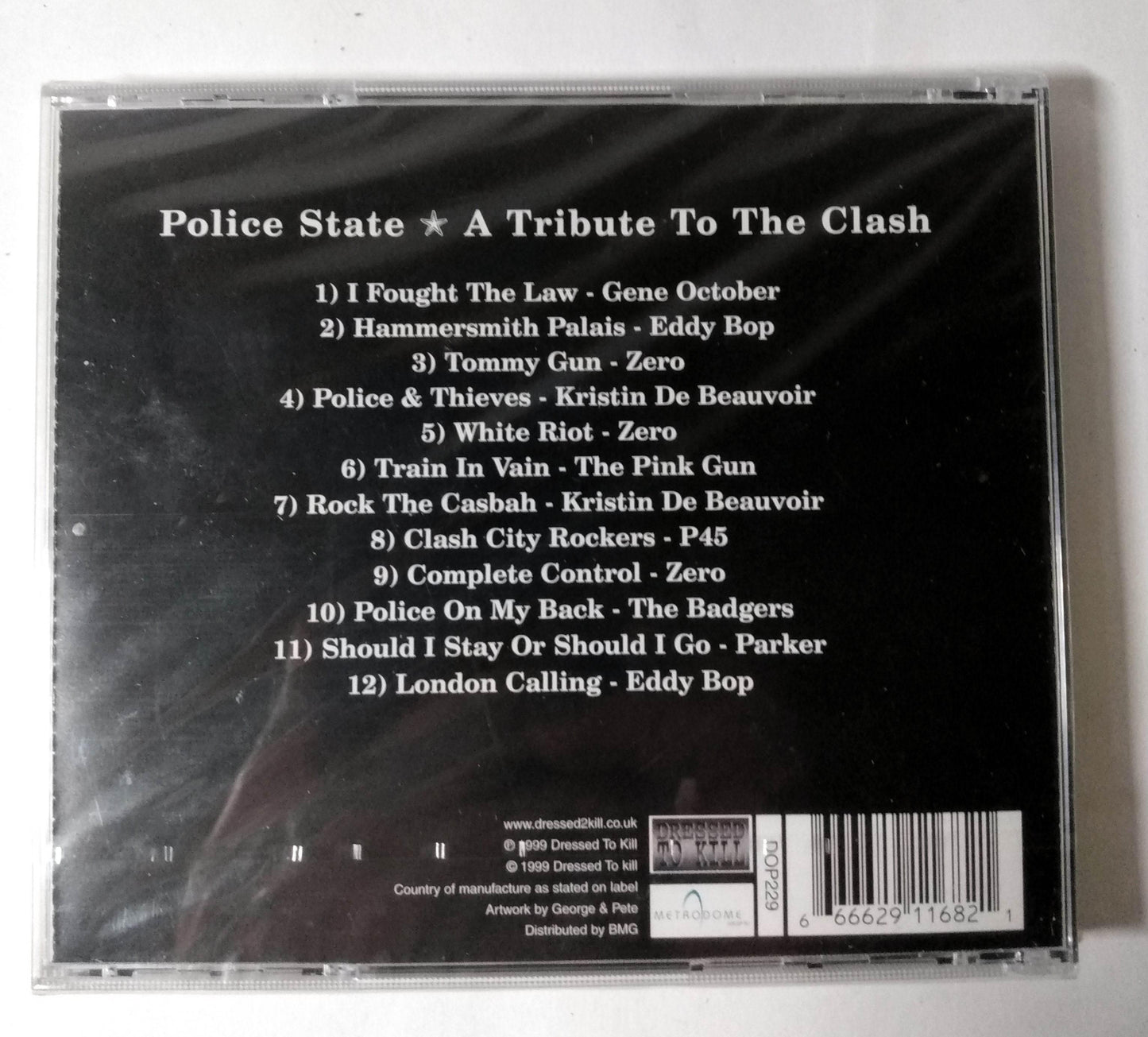 Police State - A Tribute To The Clash Album CD Dressed To Kill 1999 - TulipStuff