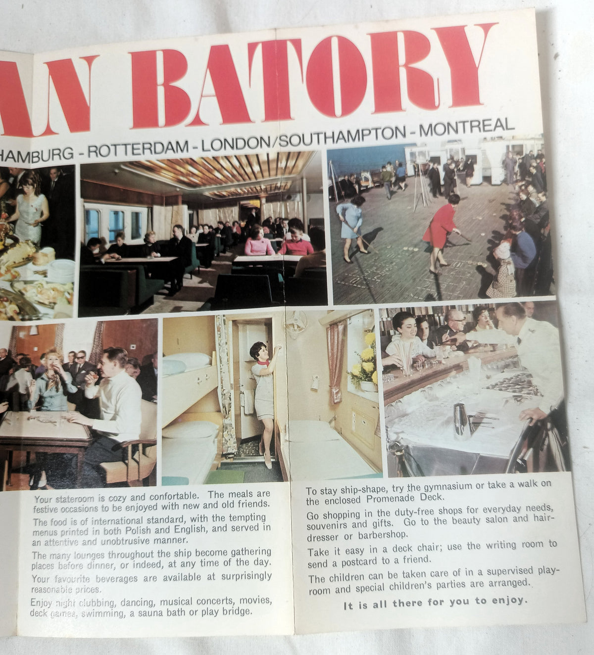 Polish Ocean Lines (Gdynia America Line) Stefan Batory Brochure 1974 - TulipStuff