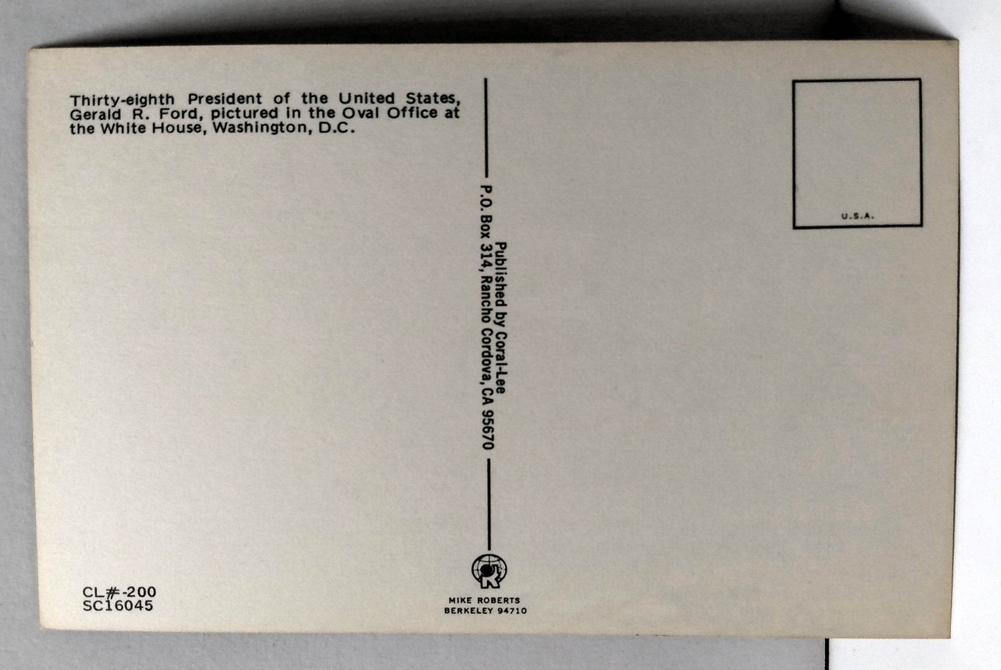 38th President Gerald Ford Oval Office White House Washington DC Postcard - TulipStuff