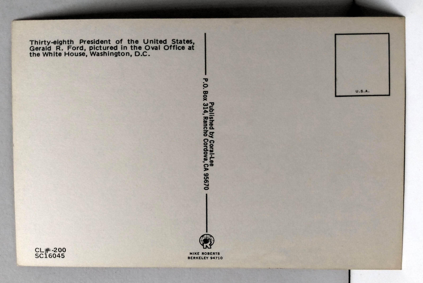 38th President Gerald Ford Oval Office White House Washington DC Postcard - TulipStuff