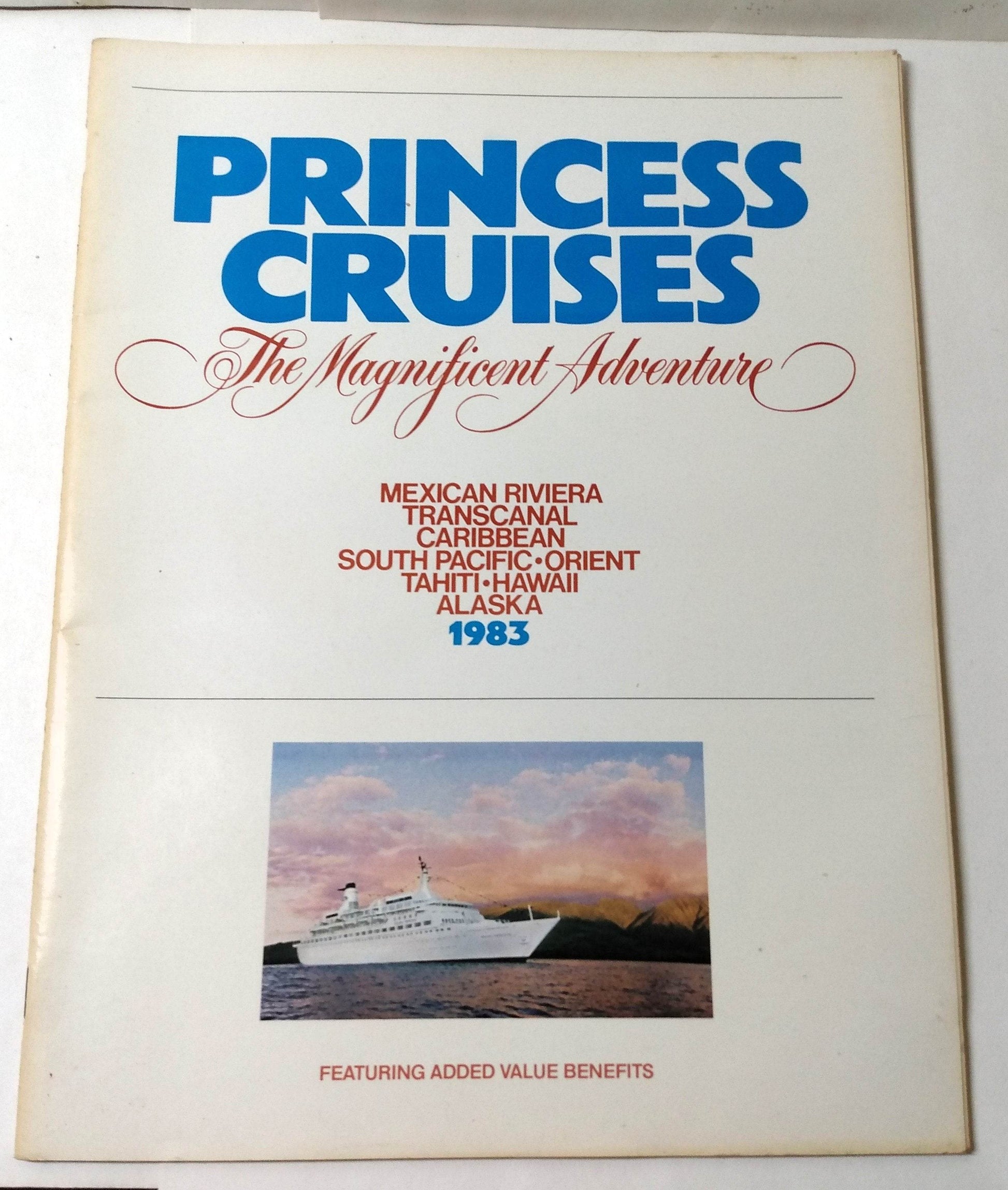 Princess Cruises 1983 Brochure Love Boat Island / Pacific / Sun Princess - TulipStuff