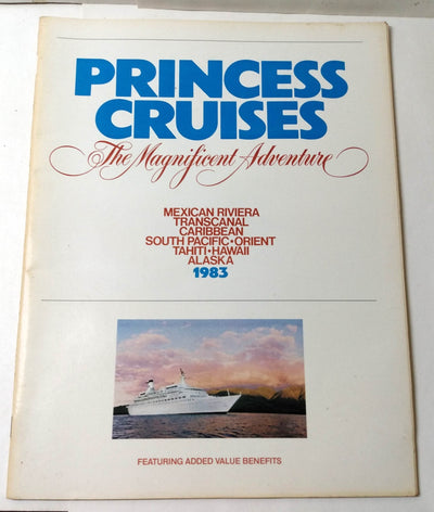 Princess Cruises 1983 Brochure Love Boat Island / Pacific / Sun Princess - TulipStuff