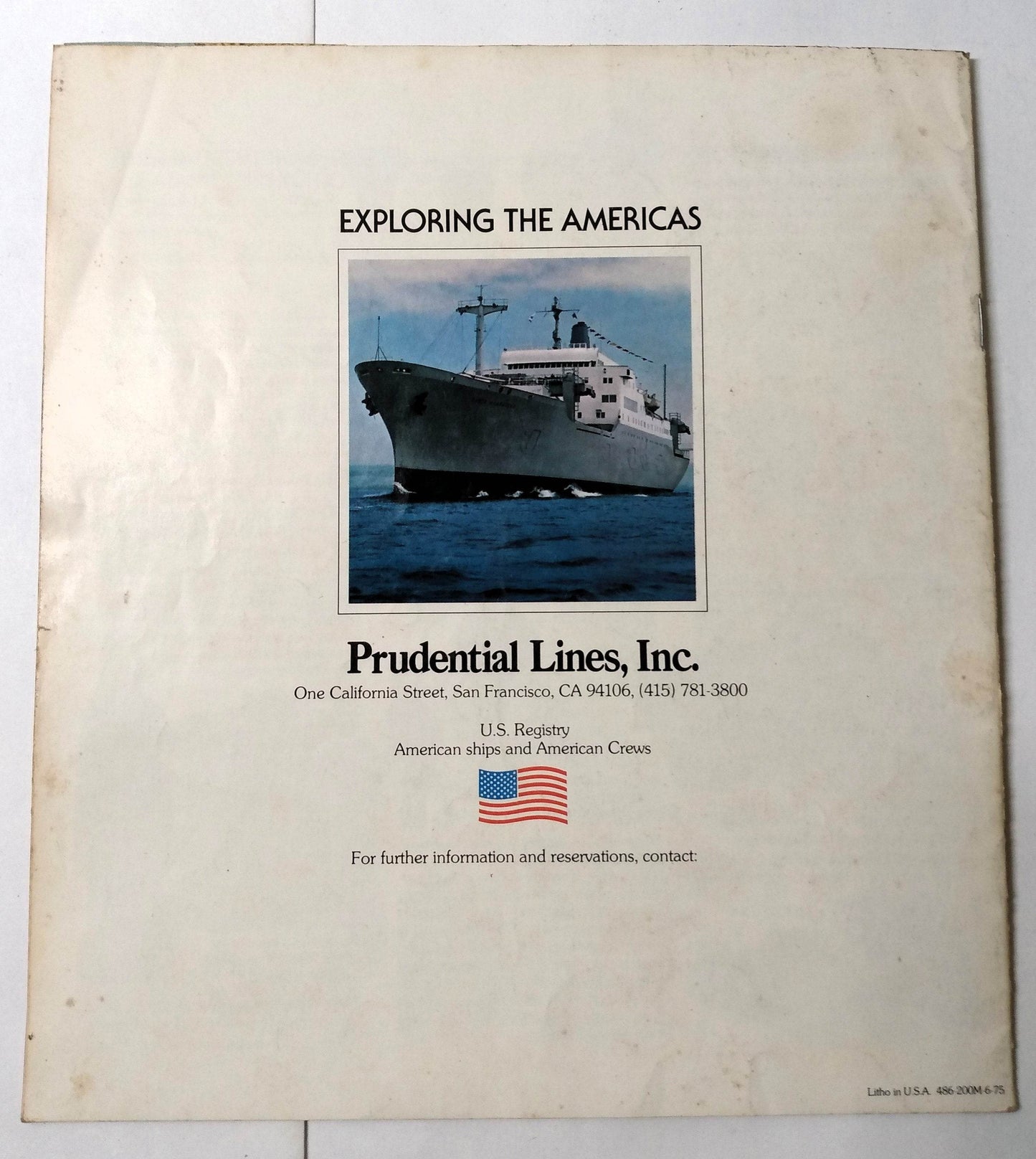 Prudential Line Santa Cargoliner 1975-76 South America Cruise Brochure - TulipStuff