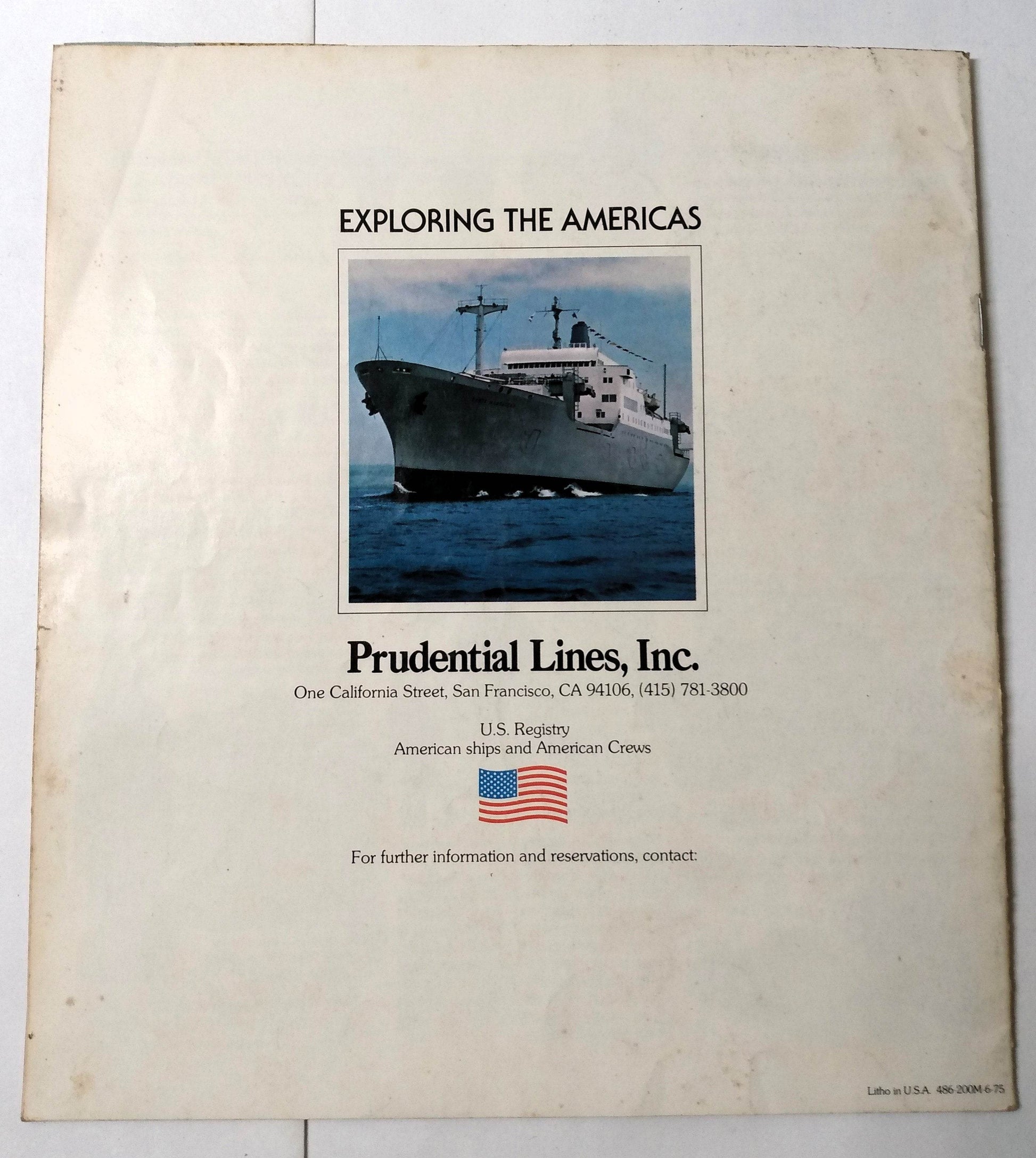Prudential Line Santa Cargoliner 1975-76 South America Cruise Brochure - TulipStuff