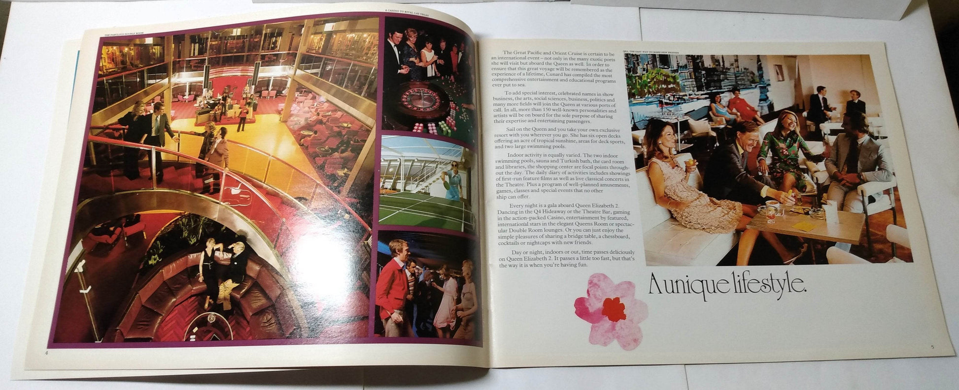 Cunard Line Queen Elizabeth 2 QE2 1978 Great Pacific Cruise Brochure - TulipStuff