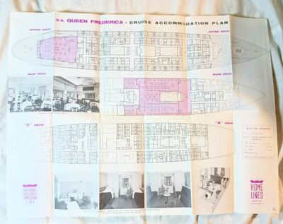 National Hellenic American Line ss Queen Frederica Deck Plans 1962 - TulipStuff