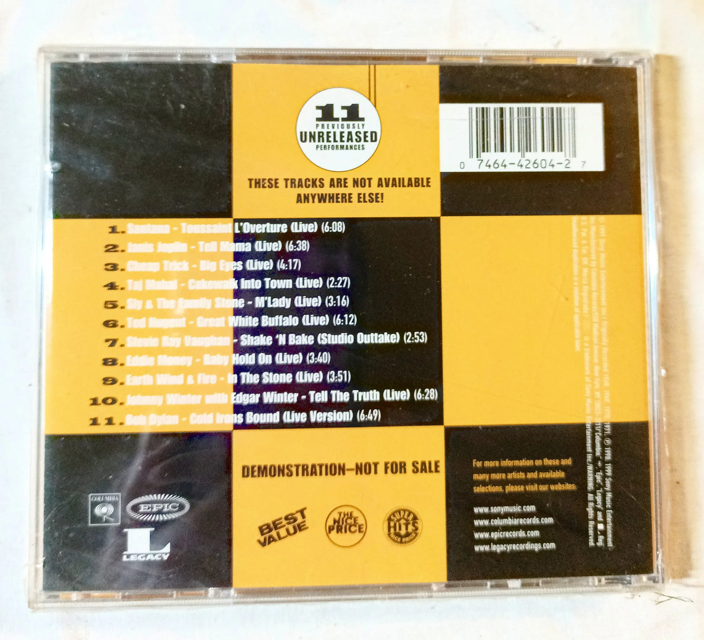 Rare Rock Tracks (11 Previously Unreleased Performances) Album CD 1999 - TulipStuff