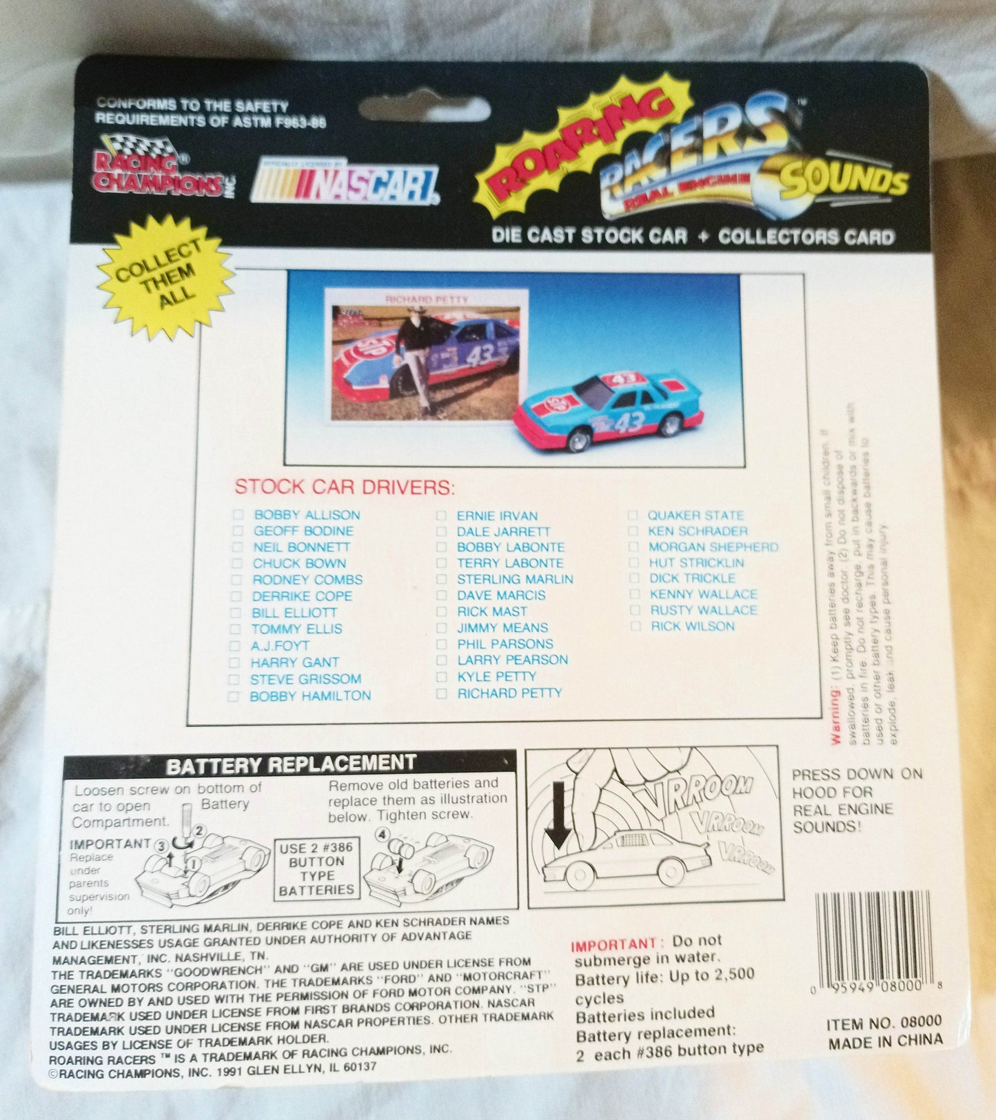 Racing Champions 1991 Roaring Racers Bobby Hamilton Country Time - TulipStuff