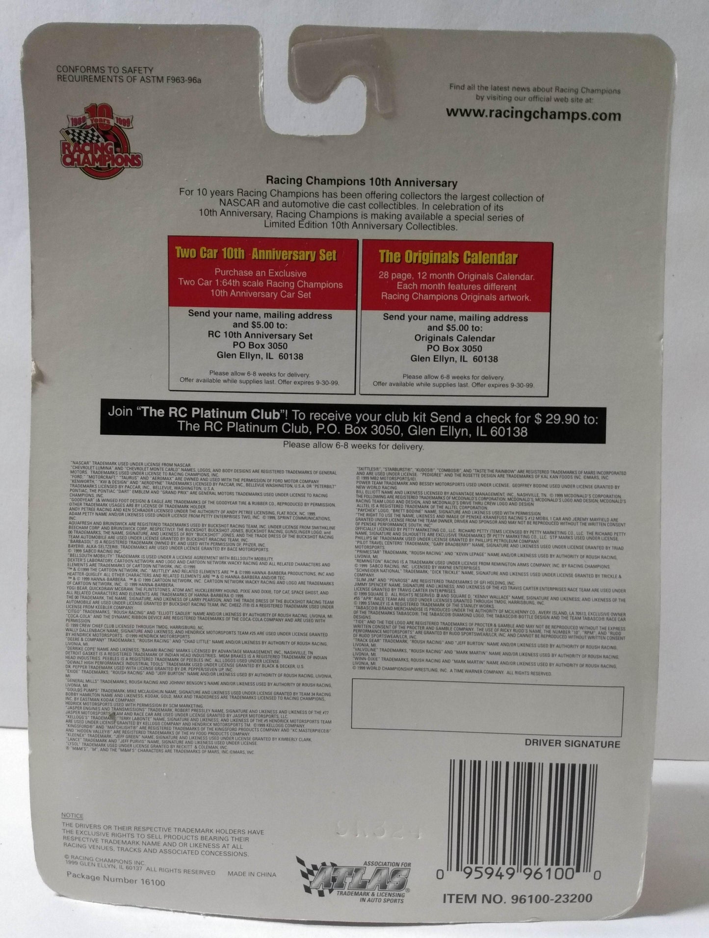 Racing Champions 1999 Signature Driver Series Jeff Green #32 Kleenex - TulipStuff