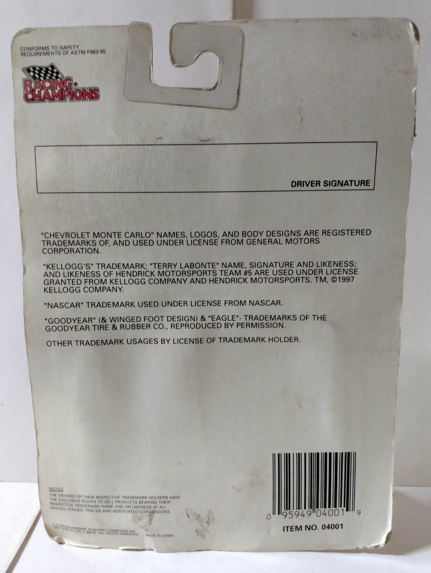 Racing Champions 1996 Terry Labonte Kelloggs Monte Carlo Stock Car - TulipStuff