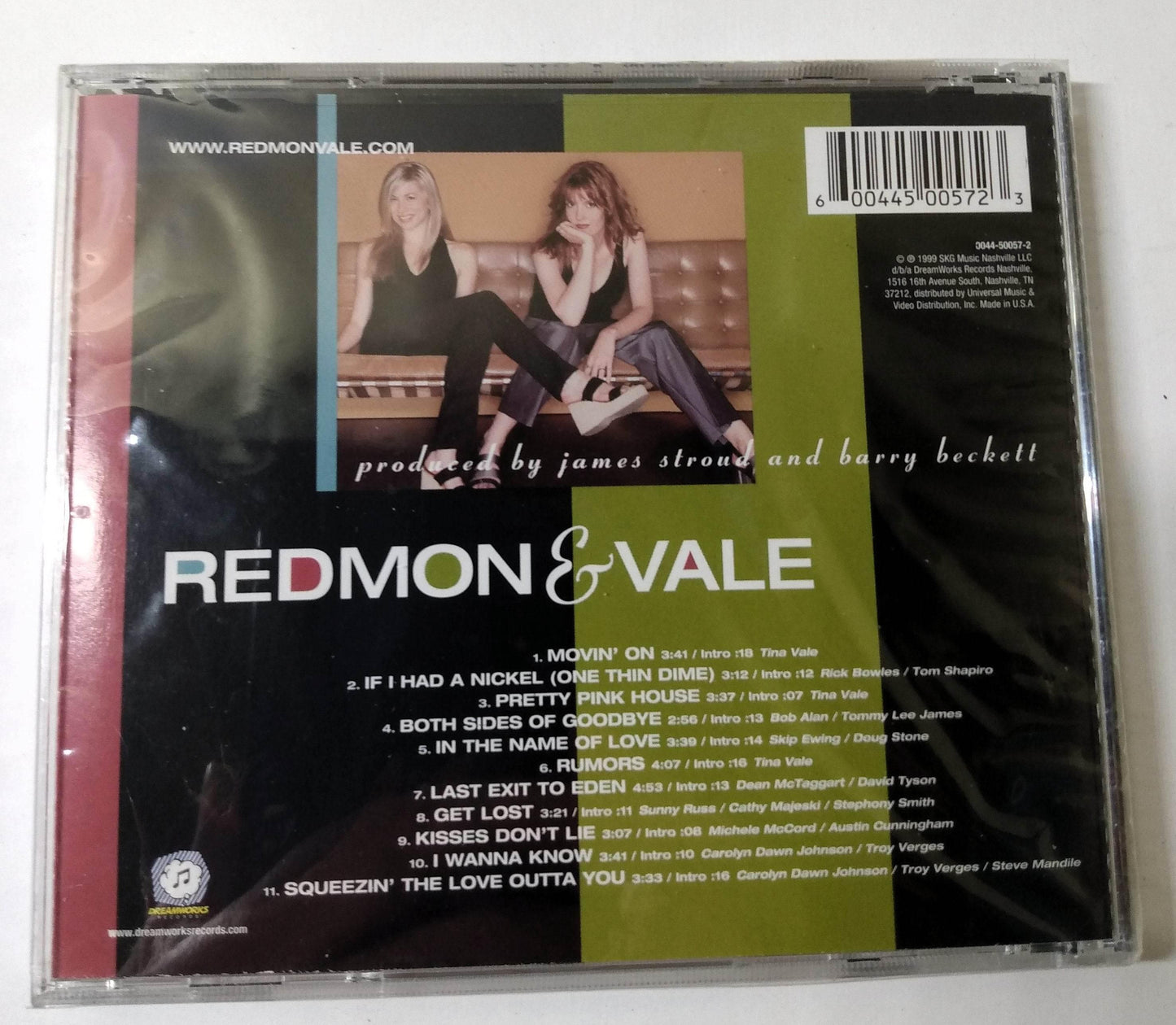 Redmon & Vale S/T Country Rock Album Cd DreamWorks 1999 - TulipStuff