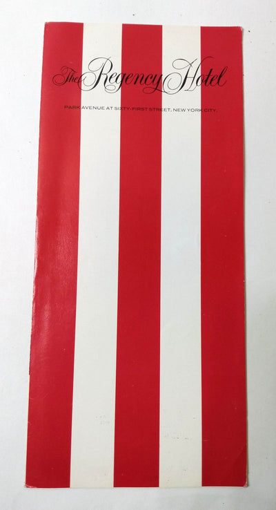 Regency Hotel Park Avenue Upper East Side New York Mid 1960's Brochure - TulipStuff