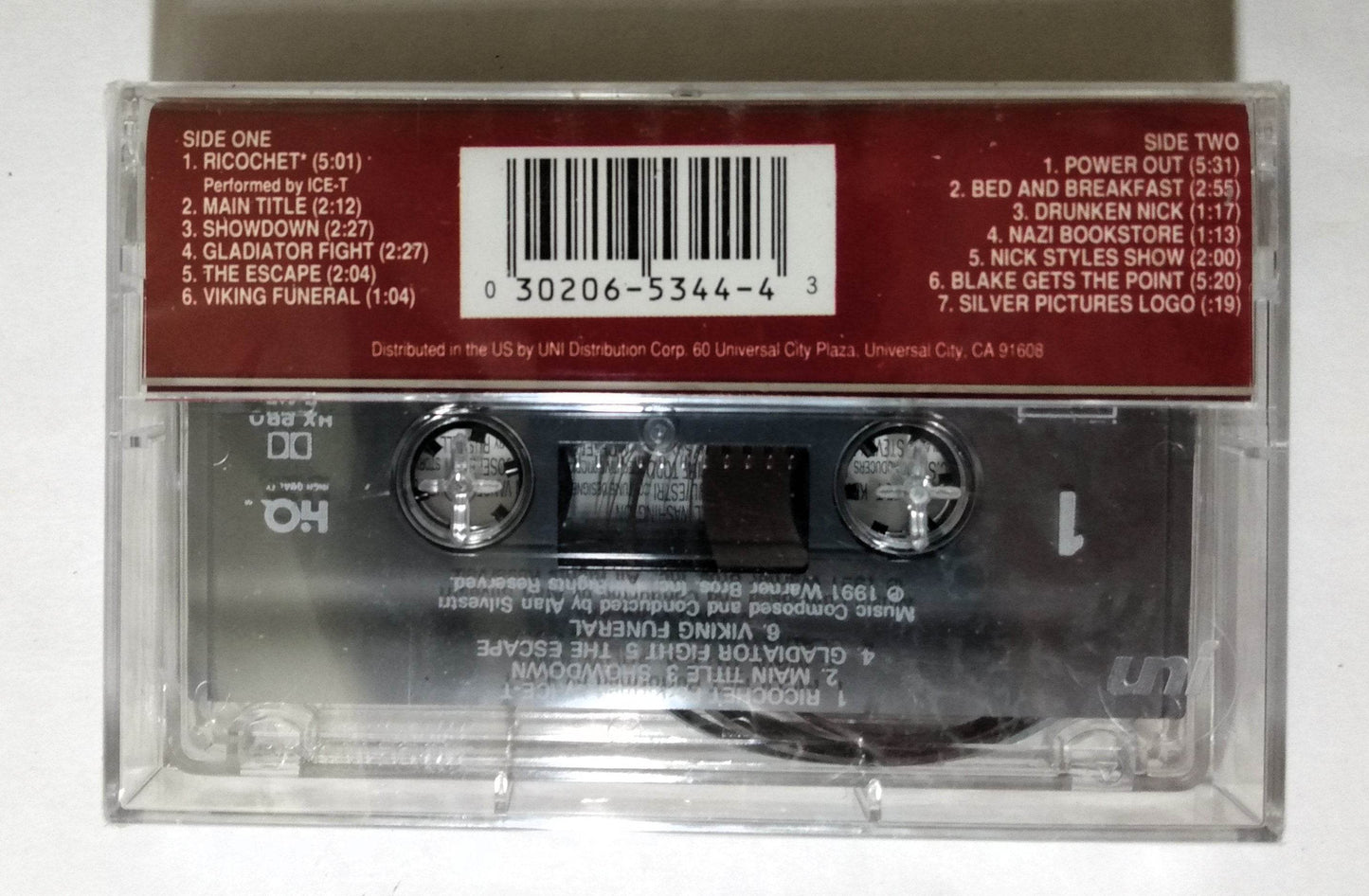 Ricochet Movie Soundtrack Alan Silvestri Ice-T AUDIO CASSETTE 1991 - TulipStuff