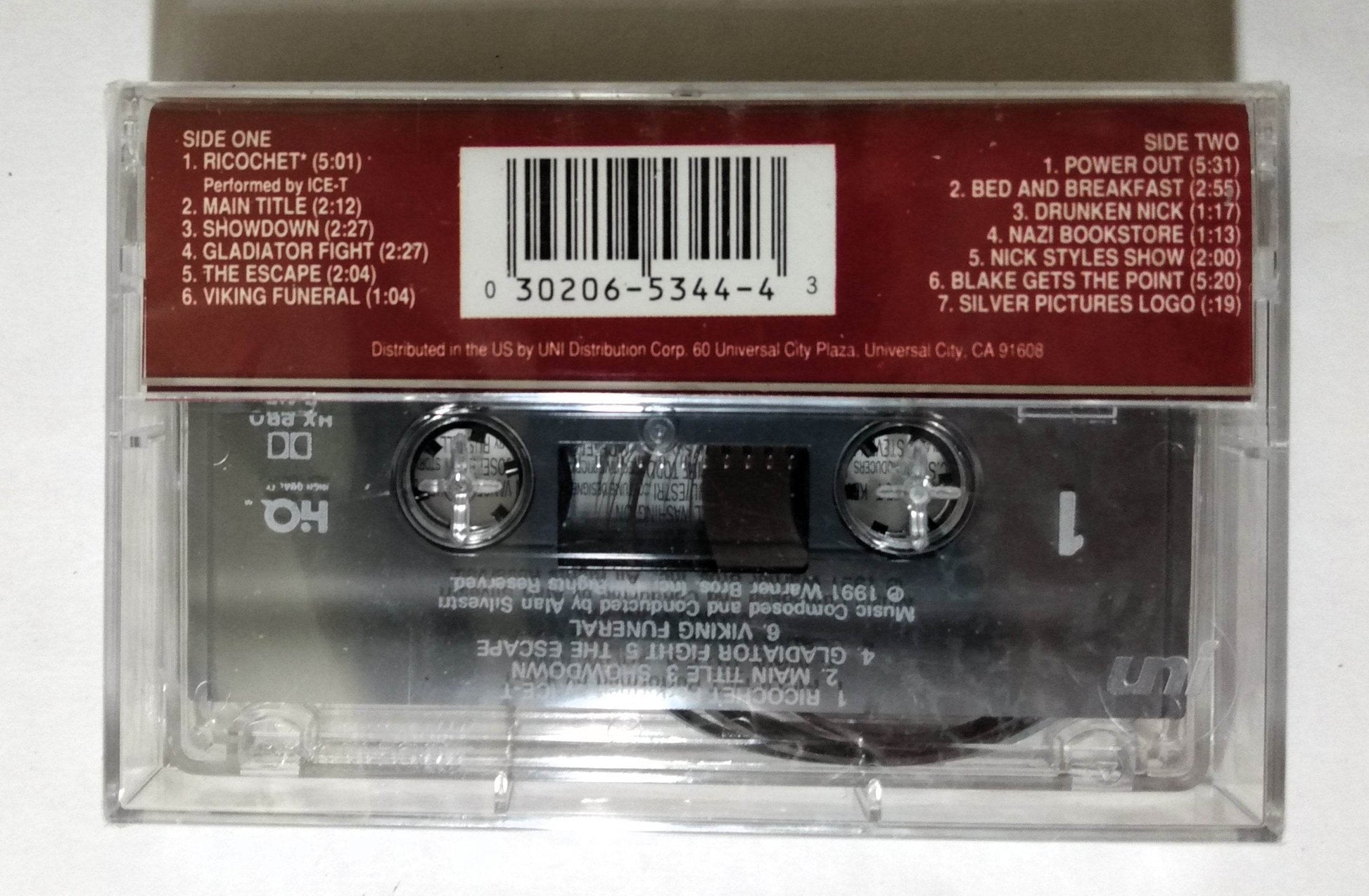 Ricochet Movie Soundtrack Alan Silvestri Ice-T AUDIO CASSETTE 1991 - TulipStuff