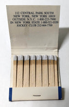 Load image into Gallery viewer, Ritz-Carlton New York Jockey Club Central Park South Matchbook 1980's - TulipStuff