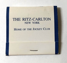 Load image into Gallery viewer, Ritz-Carlton New York Jockey Club Central Park South Matchbook 1980's - TulipStuff