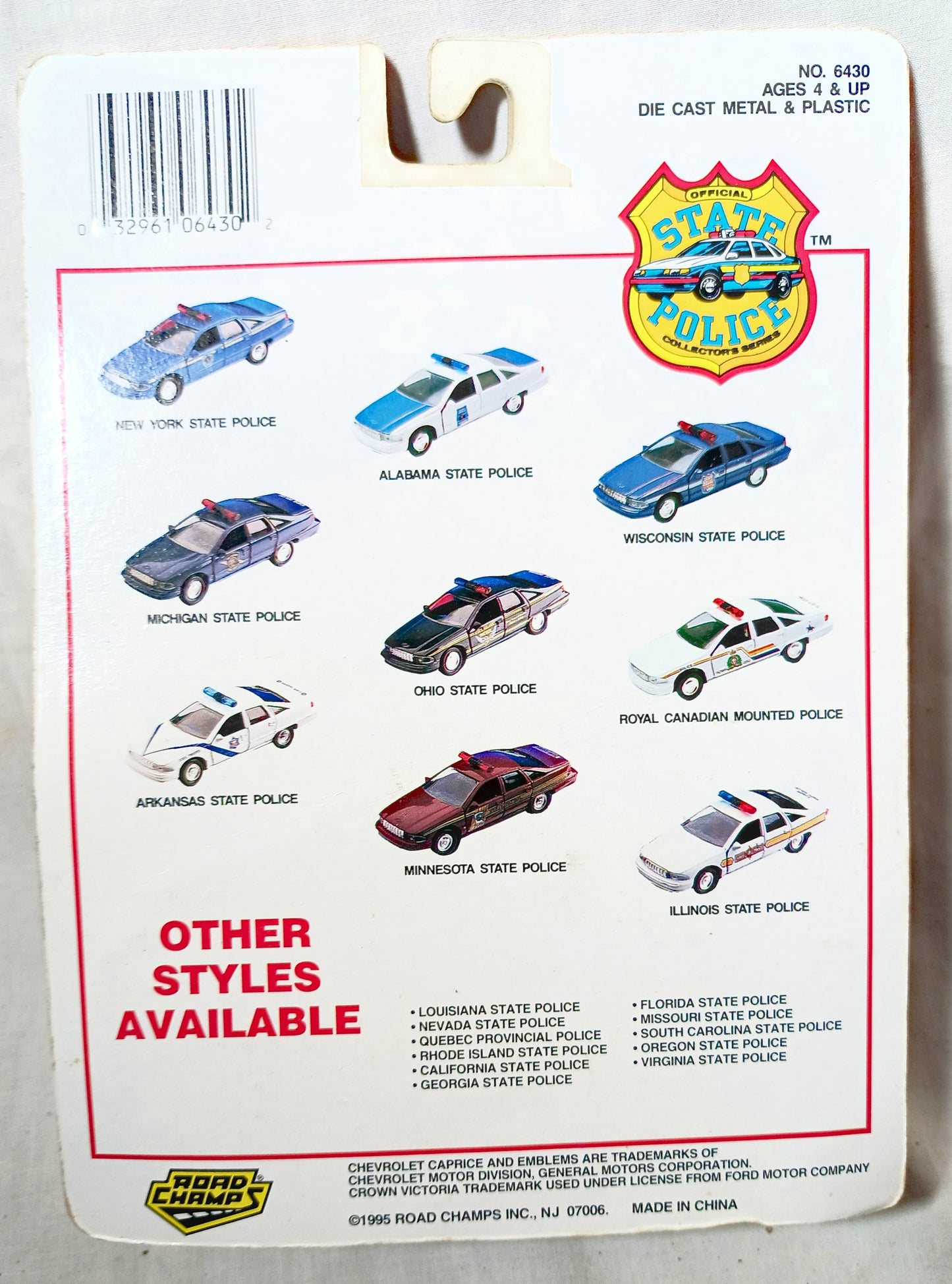 Road Champs Florida Hwy Patrol Ford Crown Victoria Police 1995 1:43 - TulipStuff