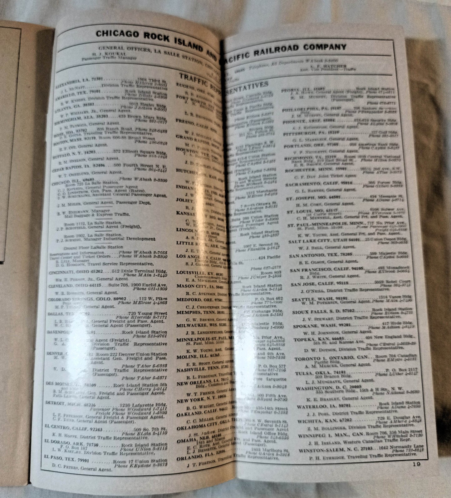 Rock Island Lines Railroad System Timetable Summer 1964 - TulipStuff