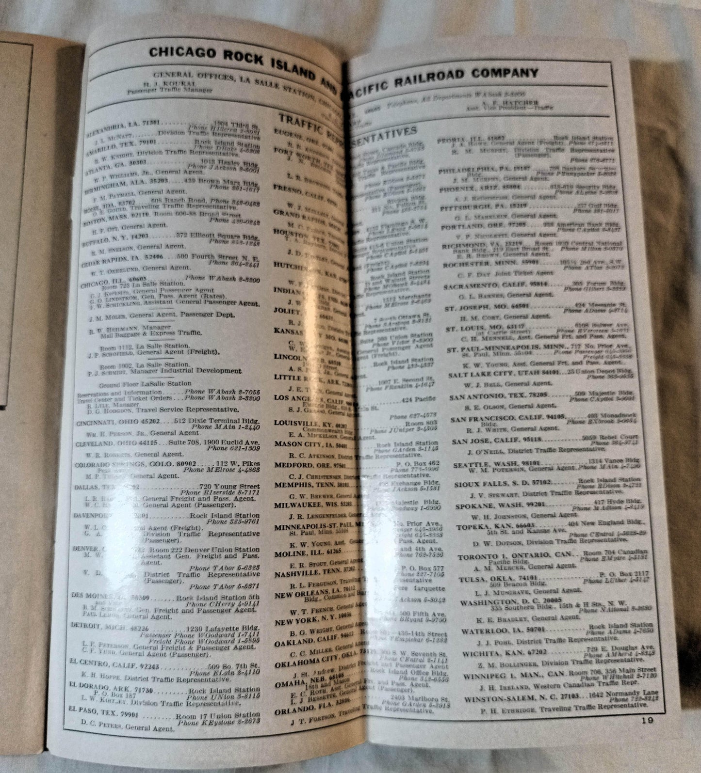 Rock Island Lines Railroad System Timetable Summer 1964 - TulipStuff