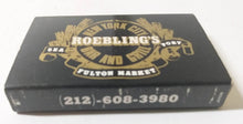 Load image into Gallery viewer, Roebling's Bar And Grill Seaport Fulton Market New York Matchbox 1990's - TulipStuff