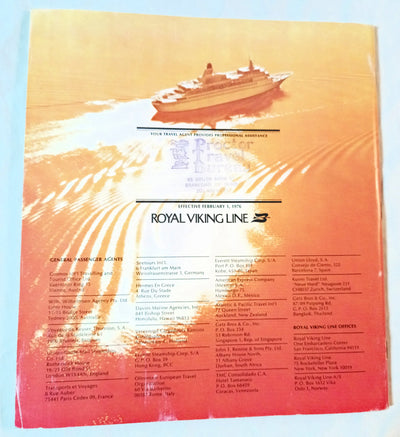 Royal Viking Line The Cruise Atlas 1976-77 Brochure - TulipStuff