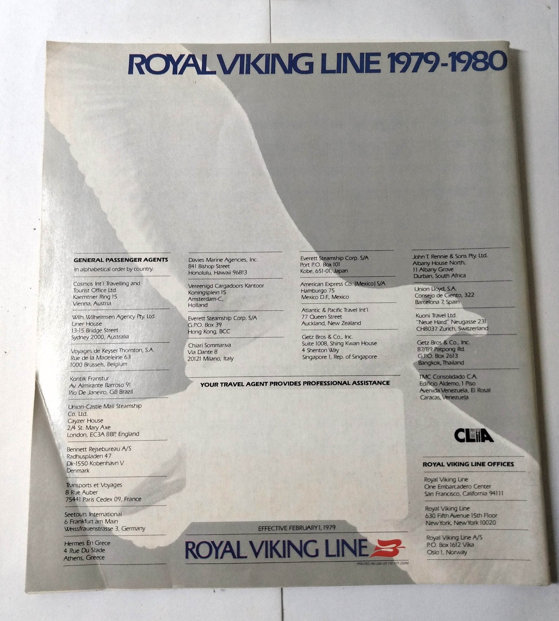 Royal Viking Line The Cruise Atlas 1979-1980 Brochure - TulipStuff