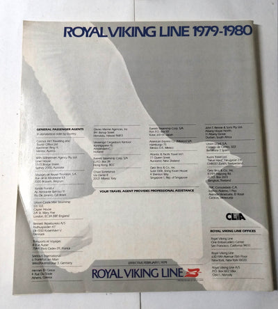 Royal Viking Line The Cruise Atlas 1979-1980 Brochure - TulipStuff