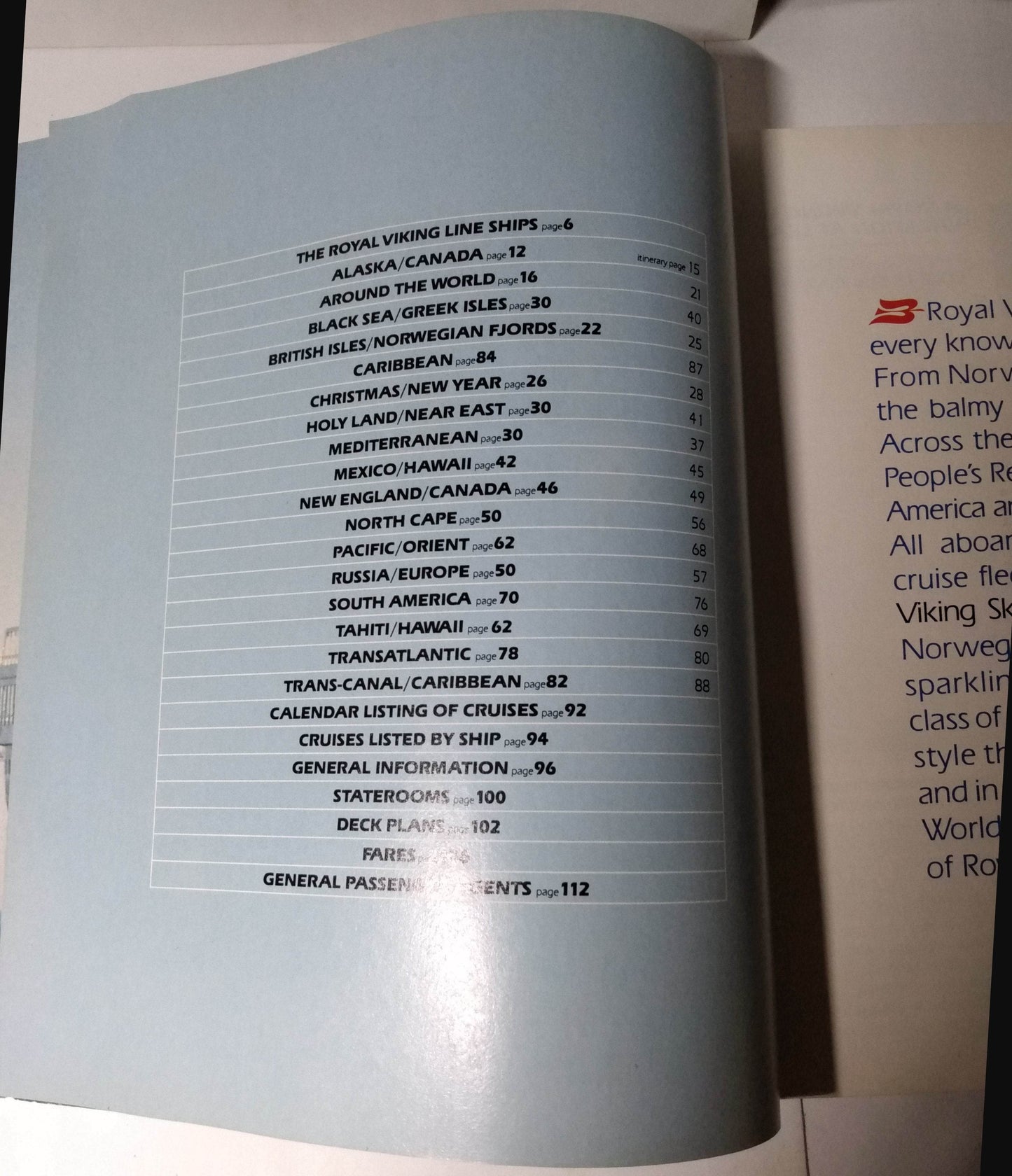 Royal Viking Line The Cruise Atlas 1979-1980 Brochure - TulipStuff