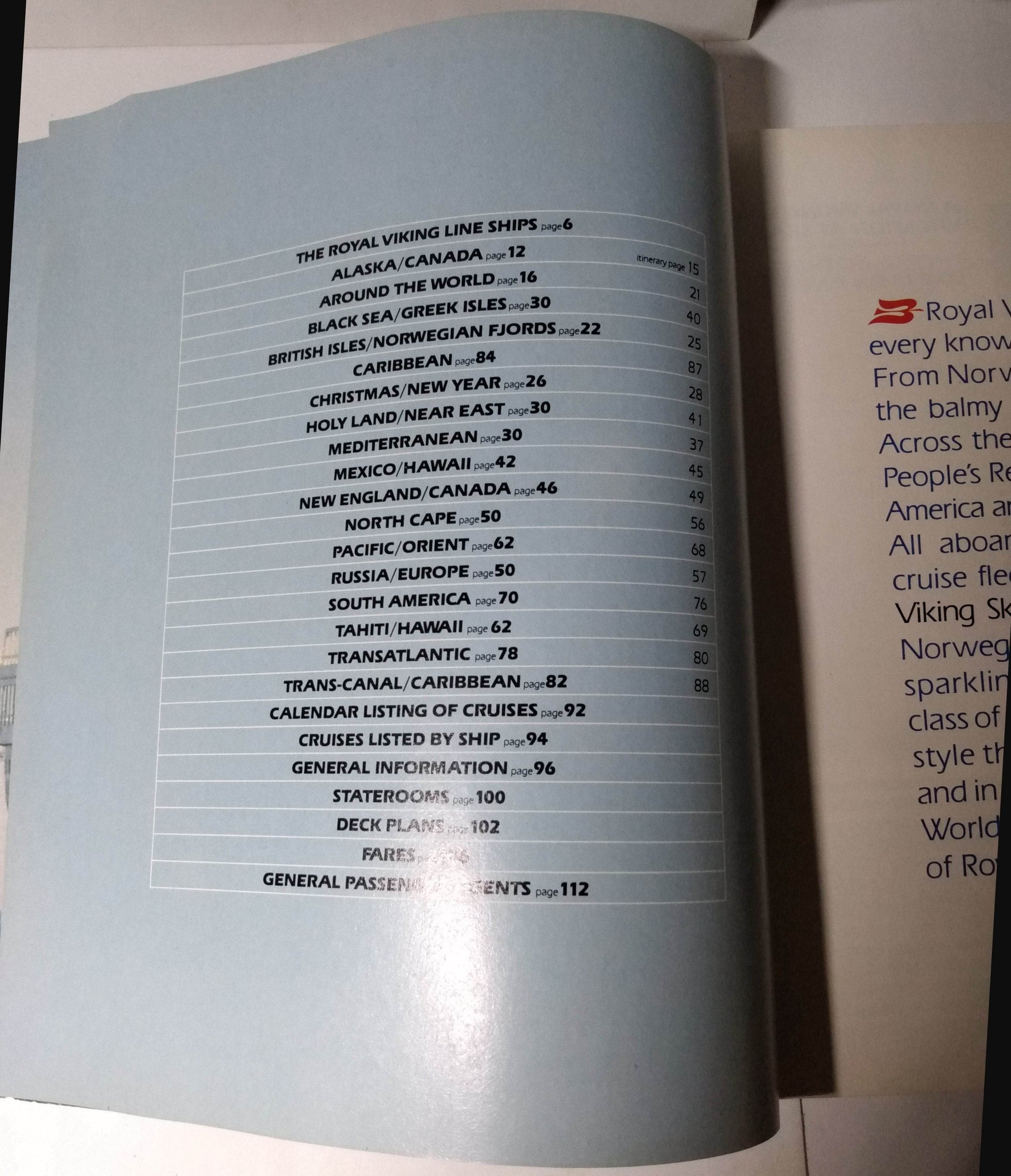 Royal Viking Line The Cruise Atlas 1979-1980 Brochure - TulipStuff