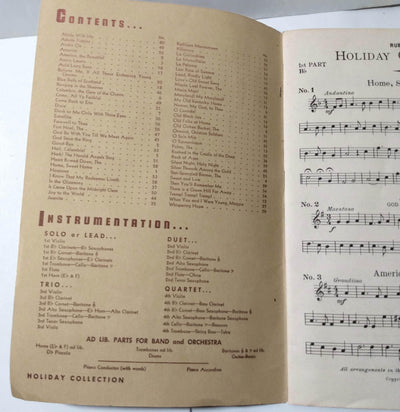 Rubank Holiday Collection 1st B Flat Cornet Baritone Sheet Music 1932 - TulipStuff