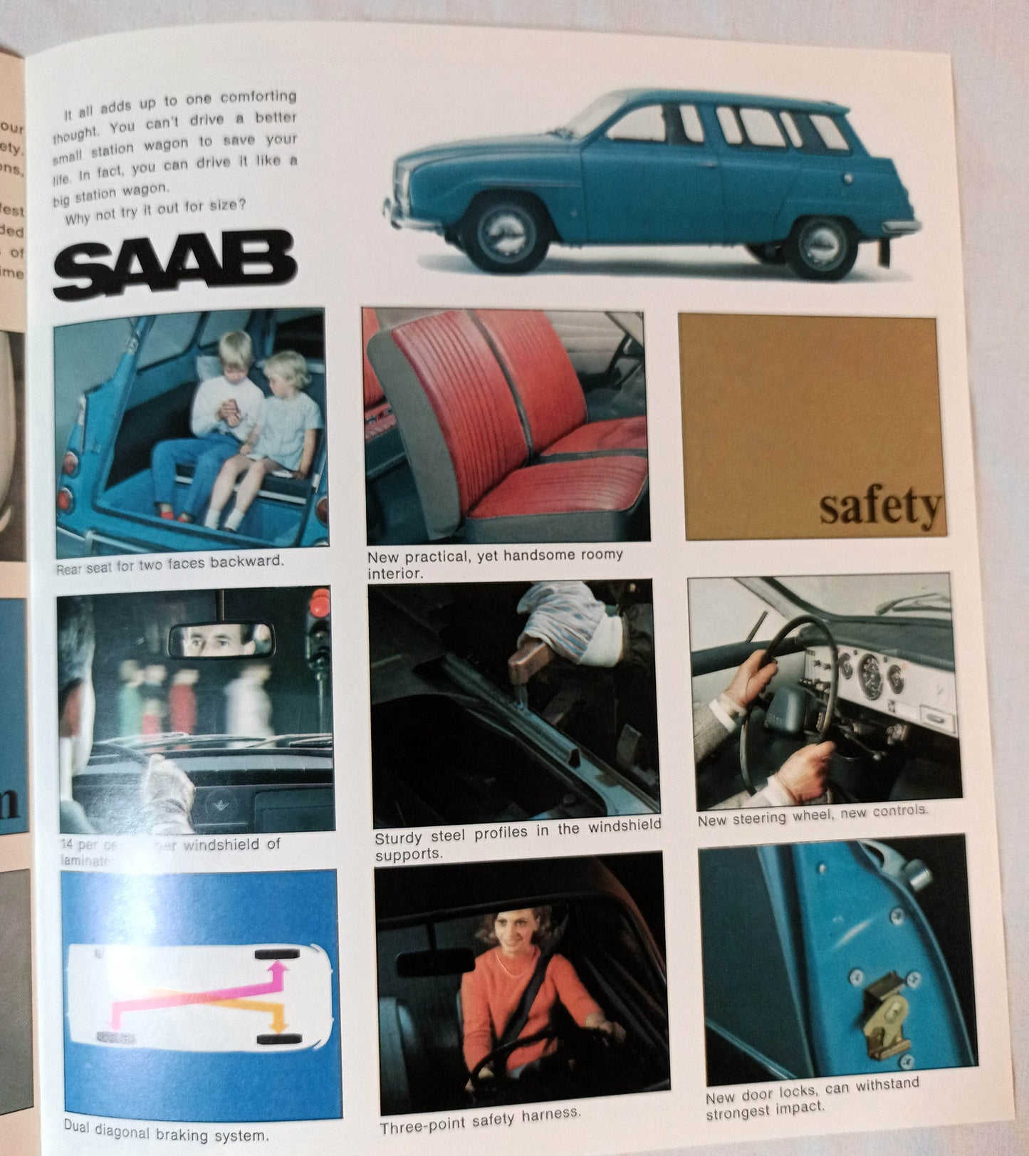 Saab 1968 V-4 Station Wagon US Dealer Sales Brochure - TulipStuff