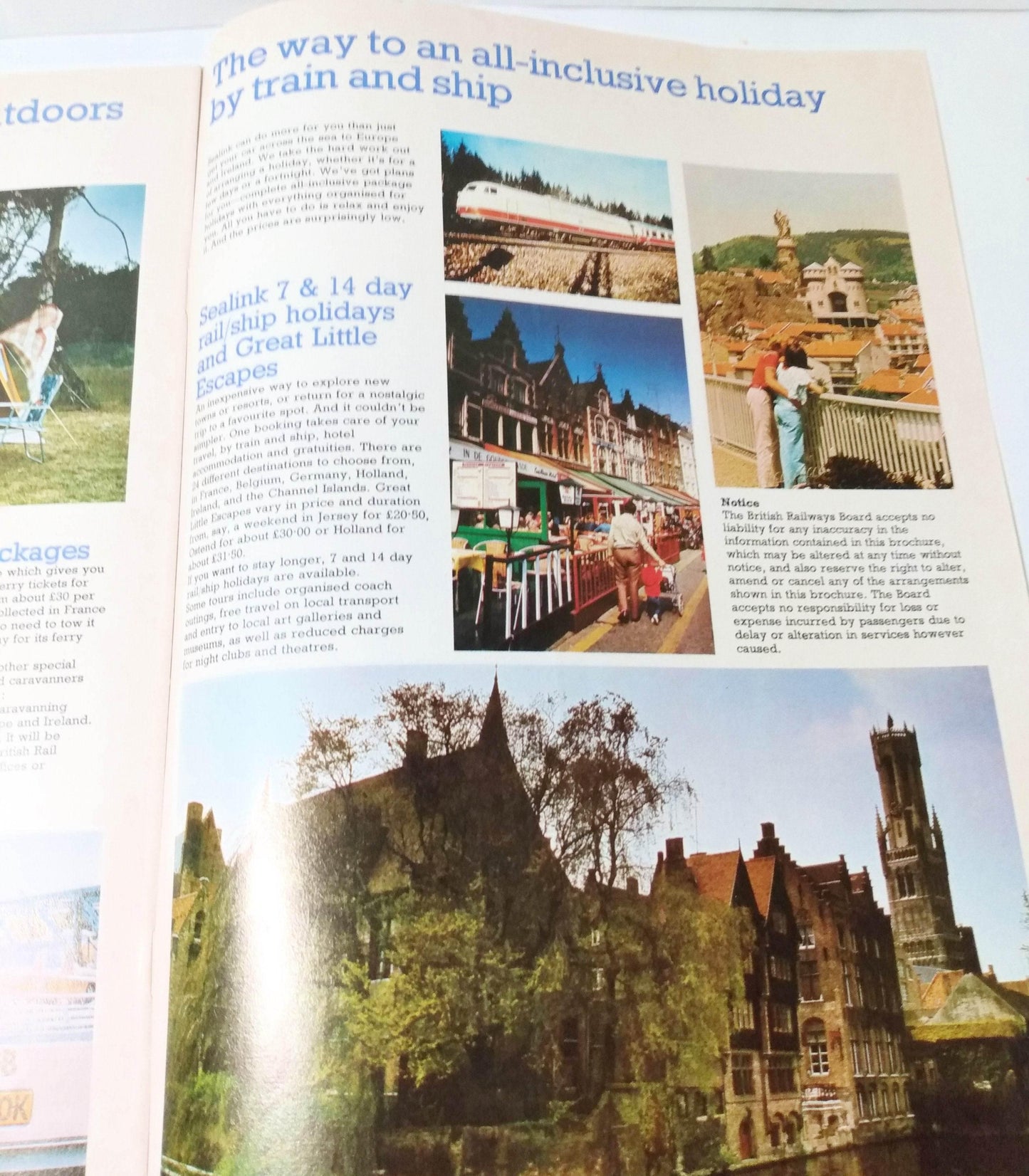 Sealink 1975 Car Ferry UK European Motor Tours Brochure - TulipStuff