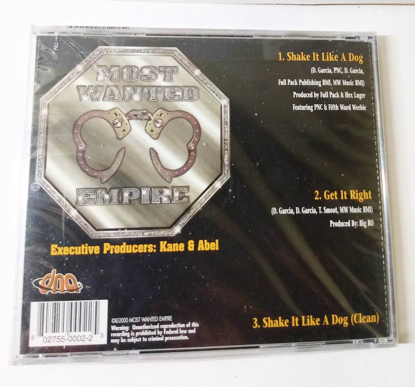 Kane & Abel Shake It Like A Dog Single CD Most Wanted Empire 2000 - TulipStuff