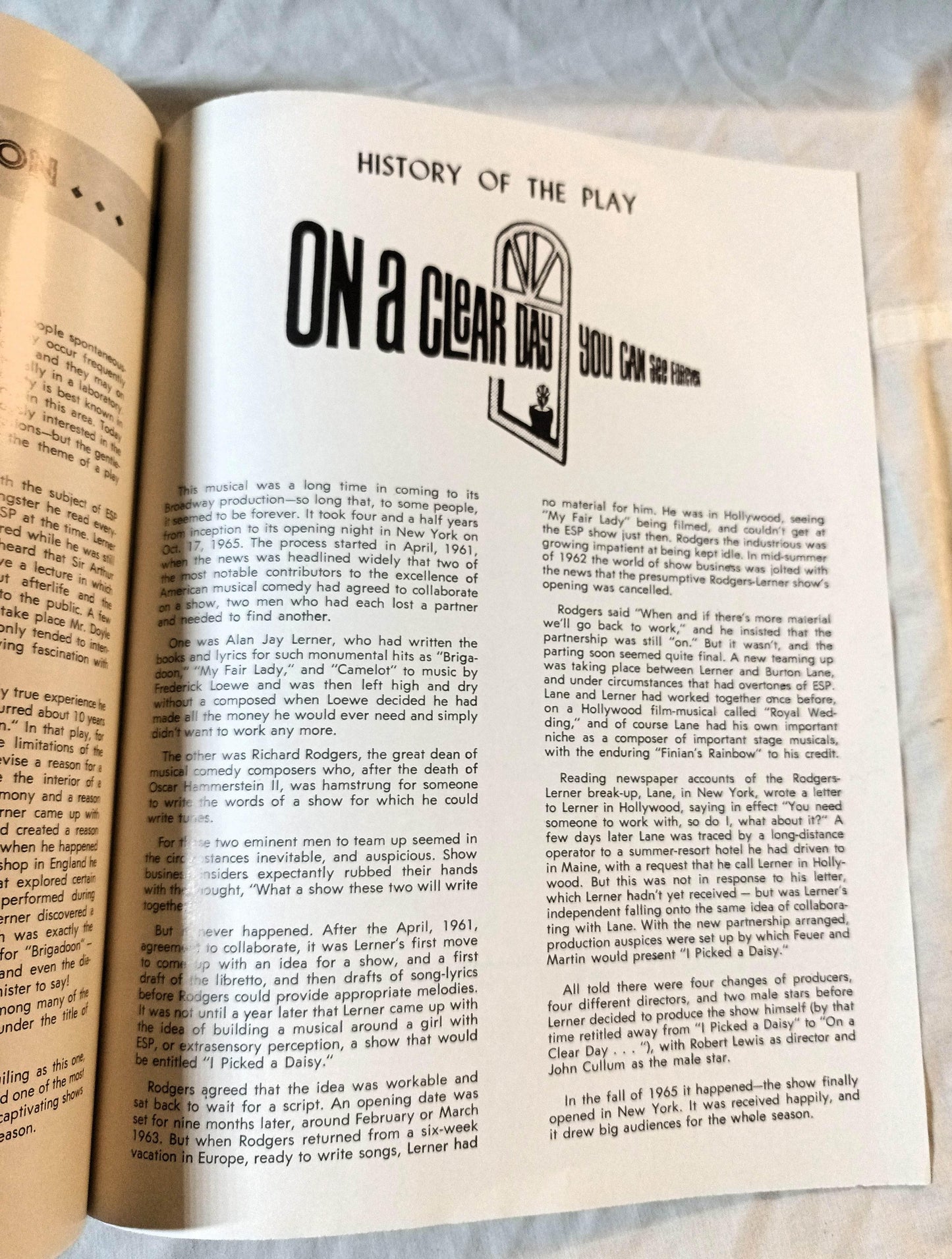 Shirley Jones On A Clear Day You Can See Forever Kenley Program 1967 - TulipStuff