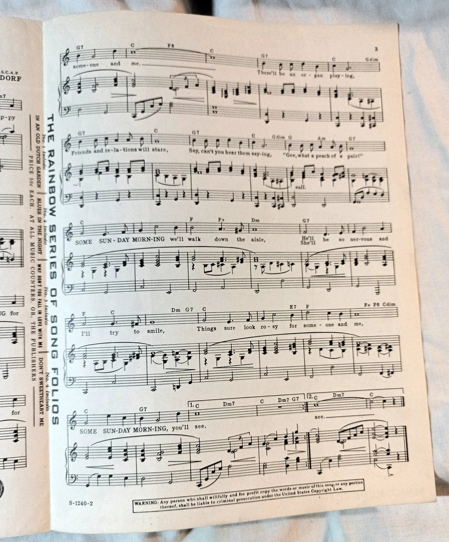 Some Sunday Morning San Antonio Errol Flynn Sheet Music 1945 - TulipStuff