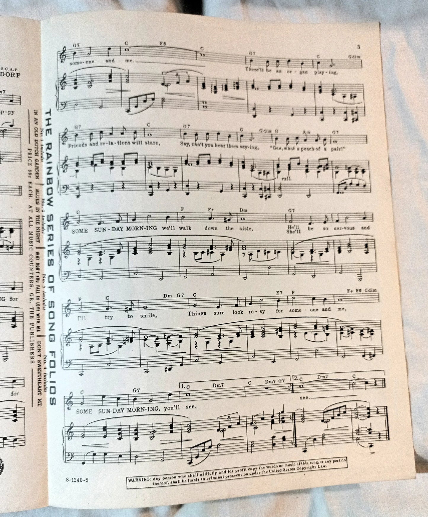 Some Sunday Morning San Antonio Errol Flynn Sheet Music 1945 - TulipStuff