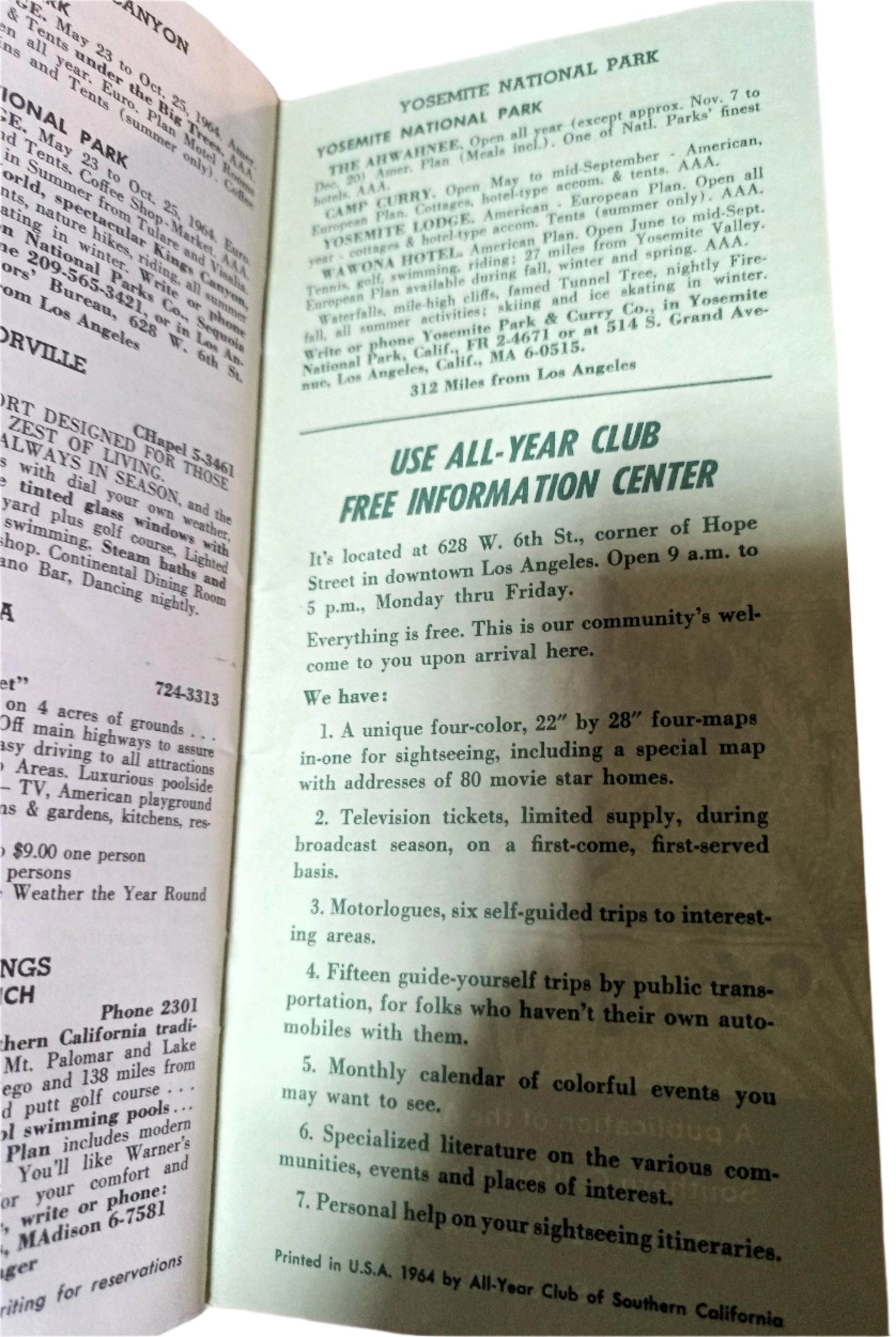 Where To Stay In Southern California Guide To Hotels Motels Resorts 1964 - TulipStuff