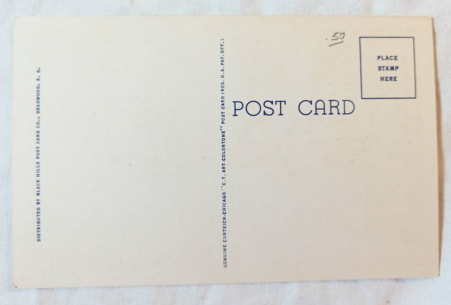 Spearfish Canyon Black Hills South Dakota Linen Postcard 1940's - TulipStuff