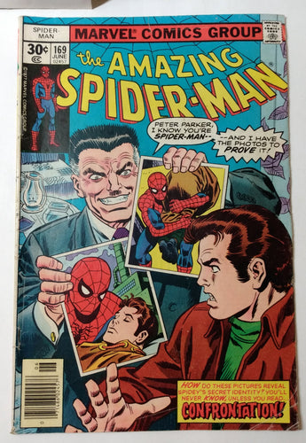 The Amazing Spiderman 169 Marvel Comics June 1977 Confrontation - TulipStuff