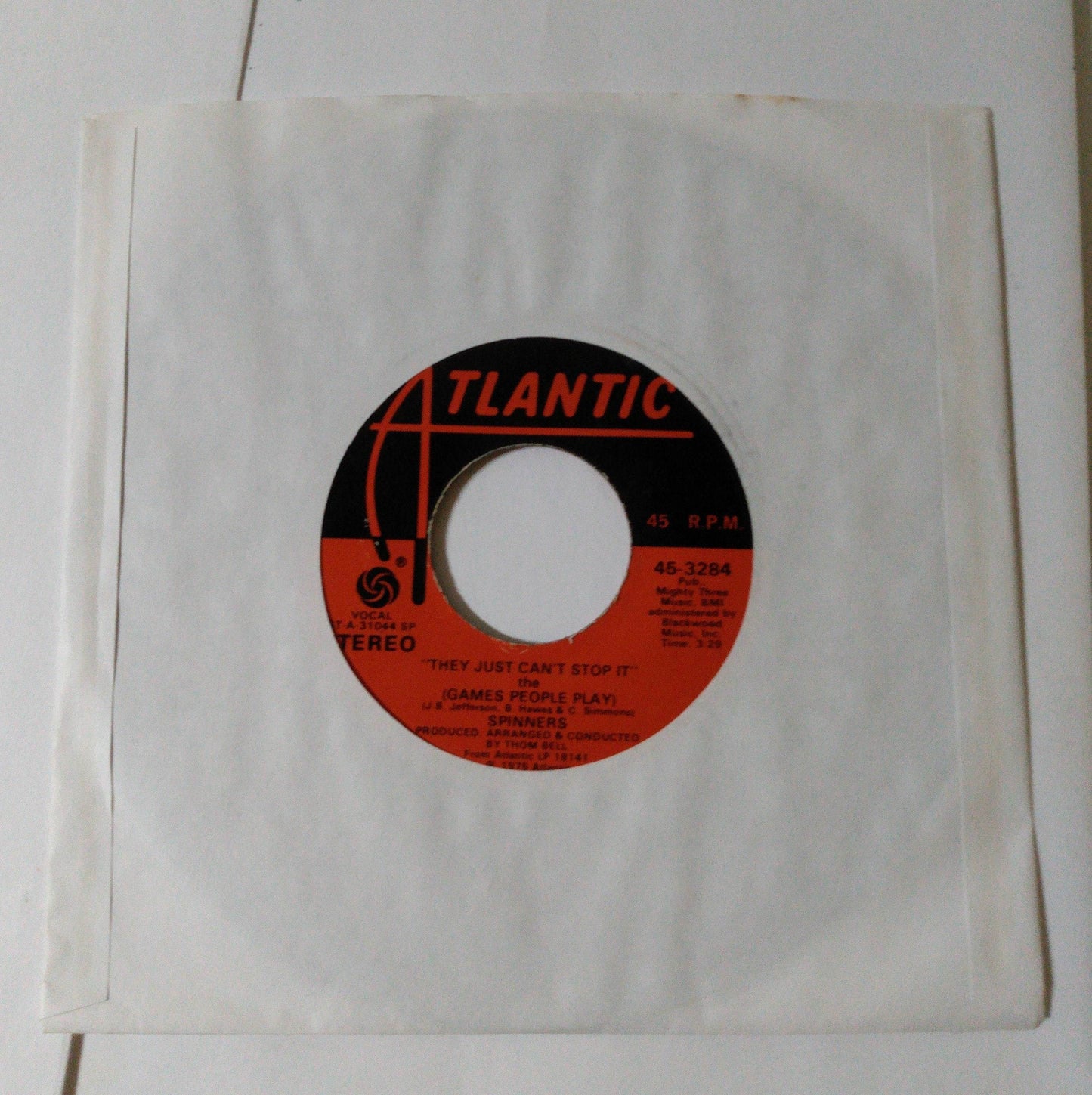 Spinners They Just Can't Stop It (Games People Play) 7" Vinyl Atlantic 1975 - TulipStuff