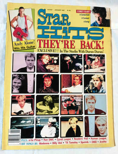 Star Hits Magazine January 1987 Duran Duran Corey Hart A-Ha Run DMC - TulipStuff