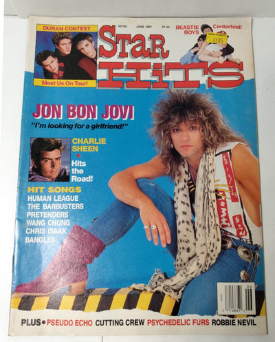 Star Hits Magazine June 1987 Bon Jovi Duran Duran Smiths Beastie Boys U2 - TulipStuff