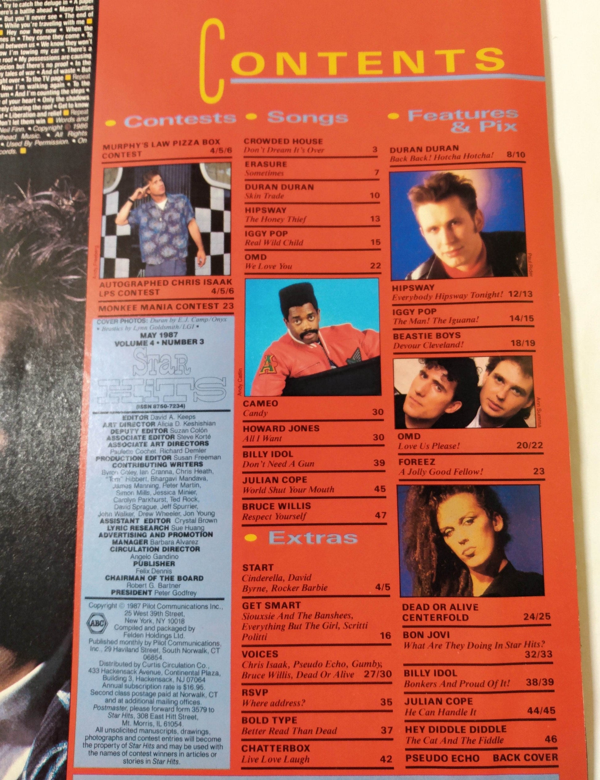 Star Hits Magazine May 1987 Duran Duran Billy Idol Beastie Boys OMD - TulipStuff