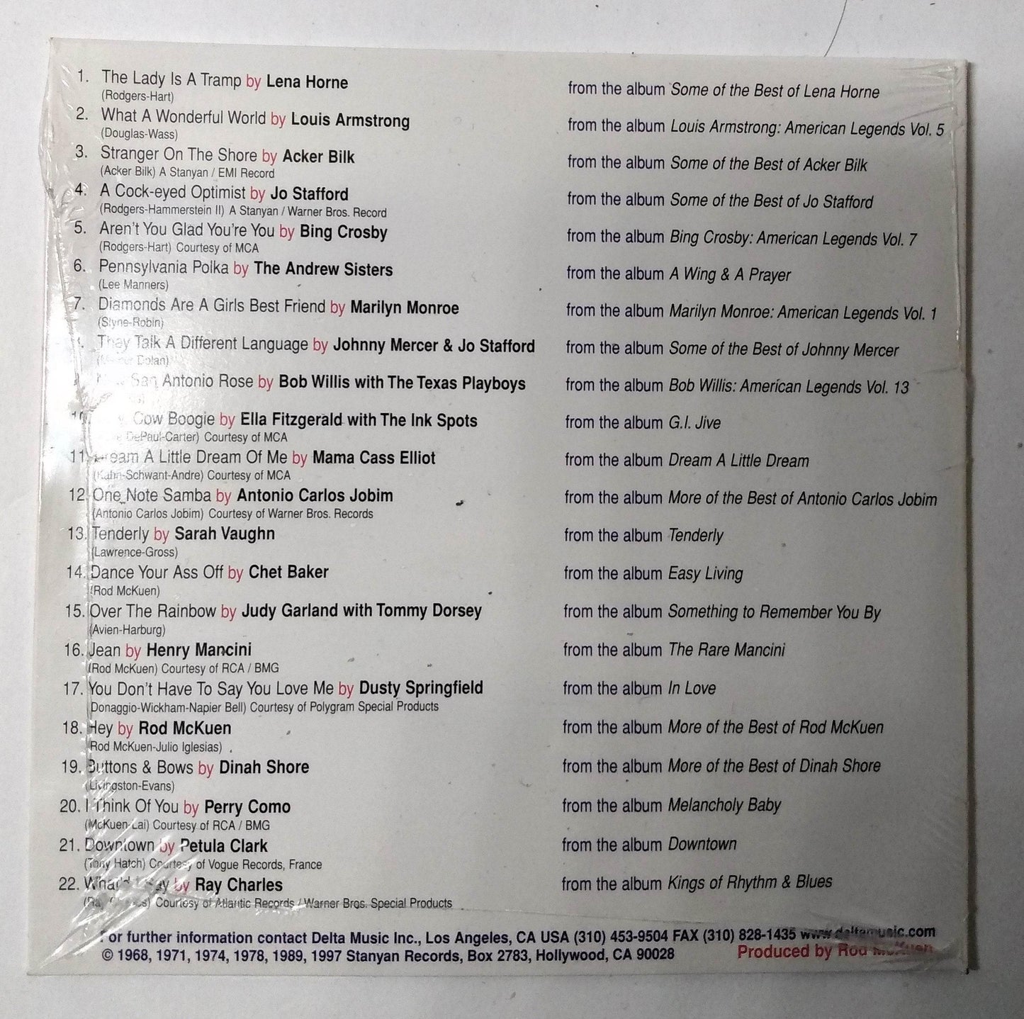 Stars On Stanyan 22 Artist Promotional CD Sampler 1997 - TulipStuff