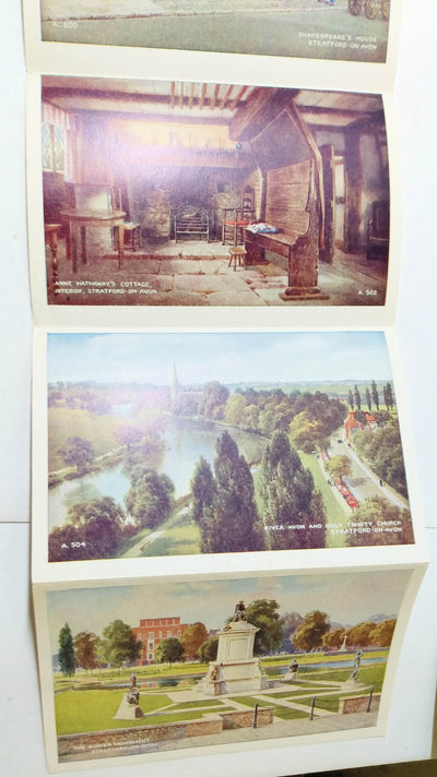 Art Colour 6 View Letter Card of Stratford-on-Avon Valentine and Sons - TulipStuff